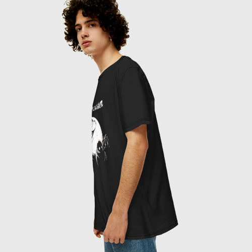 Мужская футболка хлопок Oversize с принтом Nier Automata, вид сбоку #3