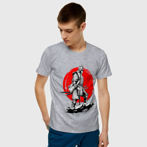 Мужская футболка с принтом САМУРАЙ, фото на моделе #1