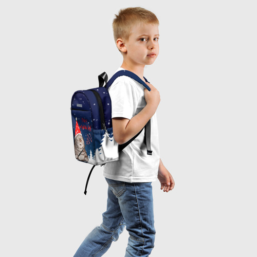 Детский рюкзак 3D с принтом Вжух и Новый Год, вид сзади #1