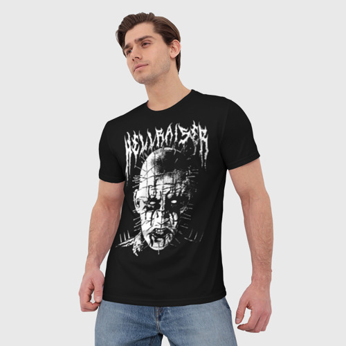 Мужская 3D футболка с принтом Hellraiser, фото на моделе #1