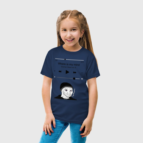Детская футболка хлопок с принтом Doomer, вид сбоку #3