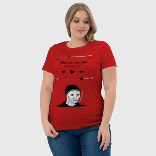 Женская футболка хлопок с принтом Doomer, фото #4