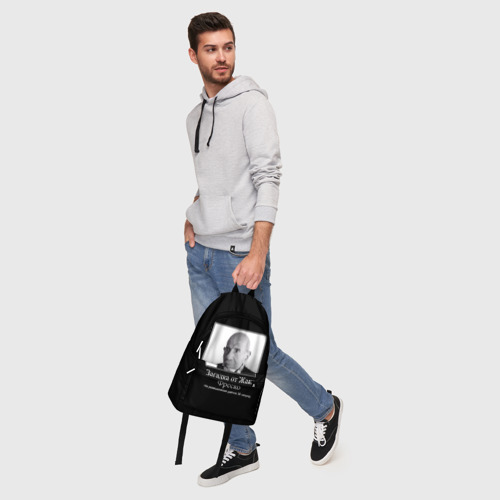 Рюкзак 3D с принтом Жак Фреско мем, фото #5