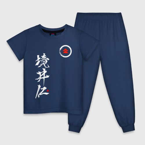 Детская пижама хлопок с принтом Ghost of Tsushima, вид спереди #2
