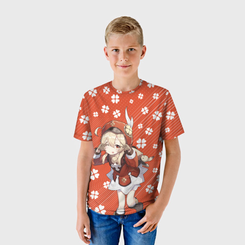 Детская футболка 3D с принтом GENSHIN IMPACT, фото на моделе #1