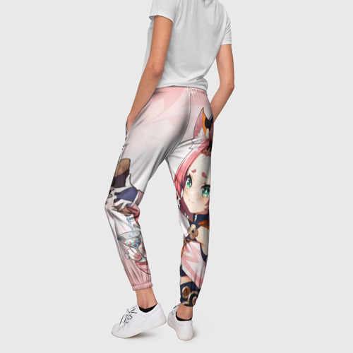 Женские брюки 3D с принтом GENSHIN IMPACT, ДИОНА, вид сзади #2
