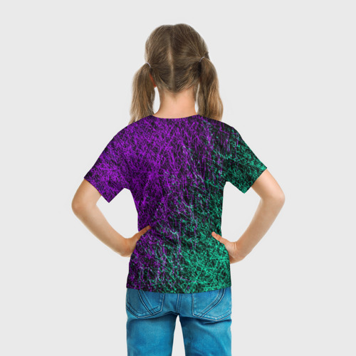 Детская футболка 3D с принтом Brawl Stars/Byron, вид сзади #2