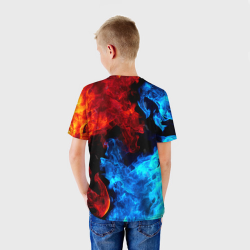 Детская 3D футболка с принтом Brawl Stars Эдгар, вид сзади #2