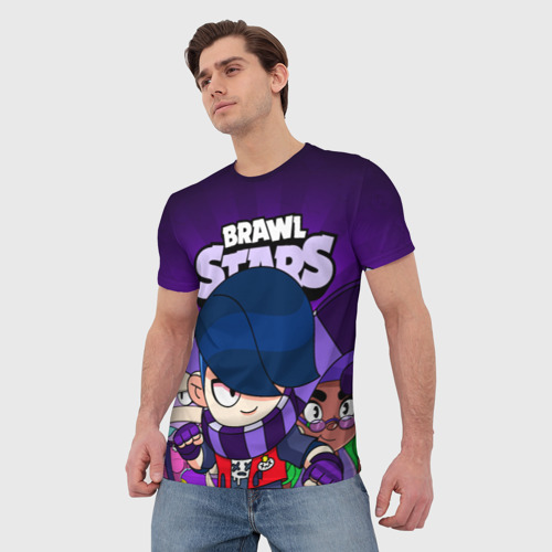 Мужская футболка 3D с принтом BRAWL STARS EDGAR, фото на моделе #1