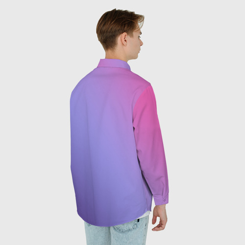 Мужская рубашка oversize 3D с принтом Genshin Impact, вид сзади #2