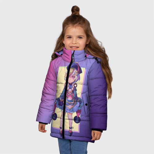 Зимняя куртка для девочек 3D с принтом Genshin Impact, фото на моделе #1
