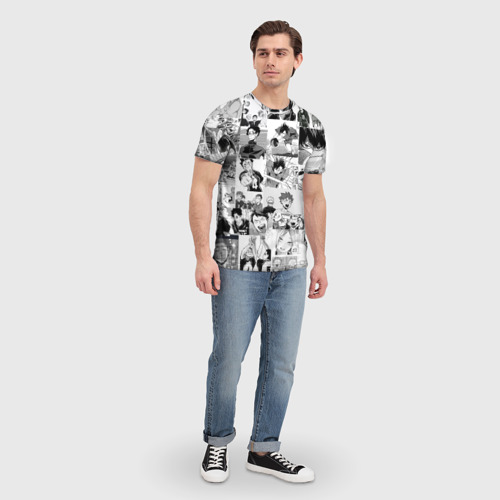 Мужская футболка 3D с принтом Haikyu pattern, вид сбоку #3