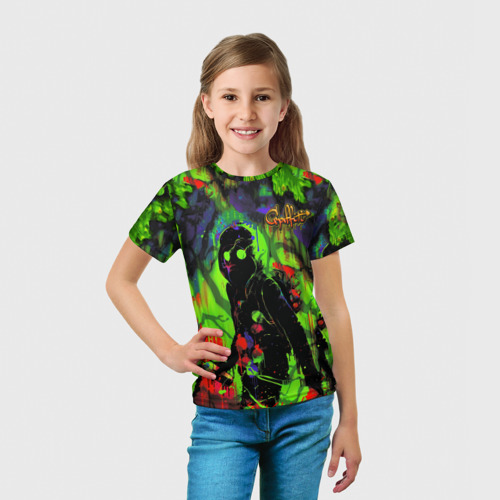 Детская футболка 3D с принтом Граффити, вид сбоку #3