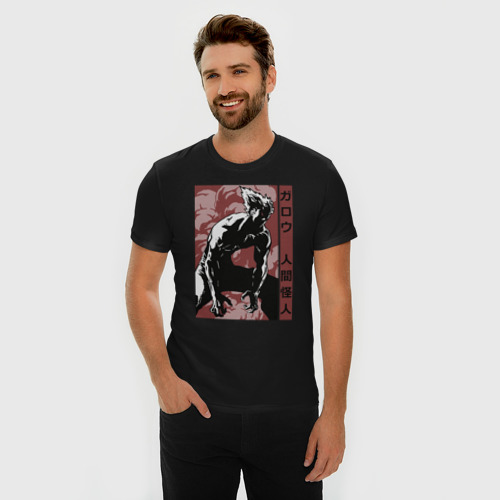 Мужская футболка премиум с принтом Garou, фото на моделе #1