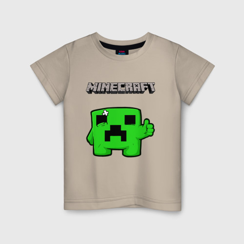Детская футболка хлопок с принтом MINECRAFT - Super Meat Boy, вид спереди #2