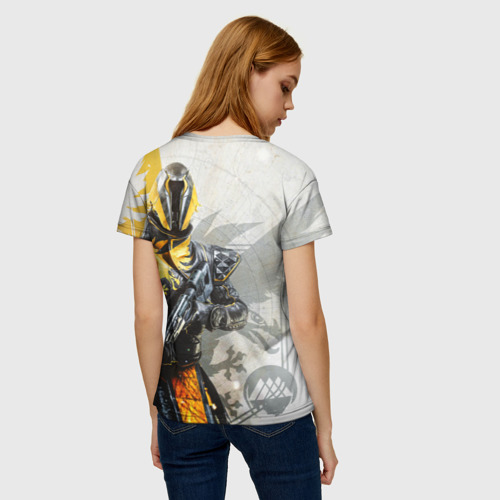 Женская футболка 3D с принтом DESTINY, WARLOCK, вид сзади #2