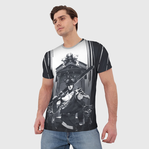 Мужская футболка 3D с принтом Hades Zagreus, фото на моделе #1
