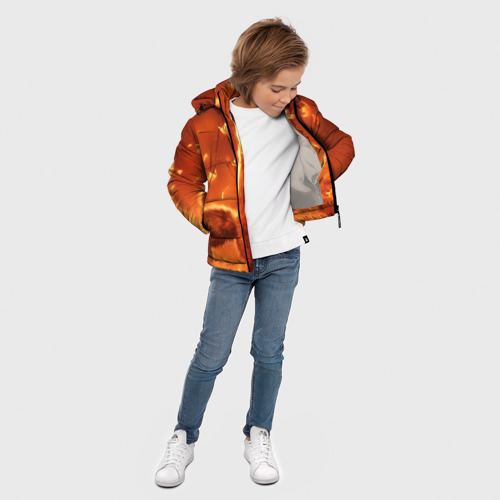 Зимняя куртка для мальчиков 3D с принтом Лисенок, вид сбоку #3