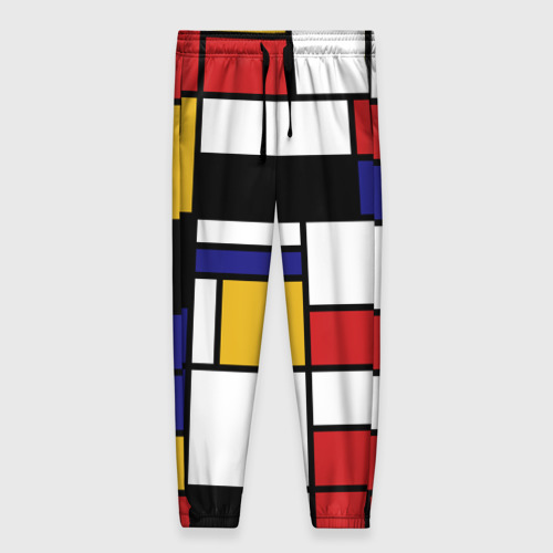 Женские брюки 3D с принтом Color blocking, вид спереди #2