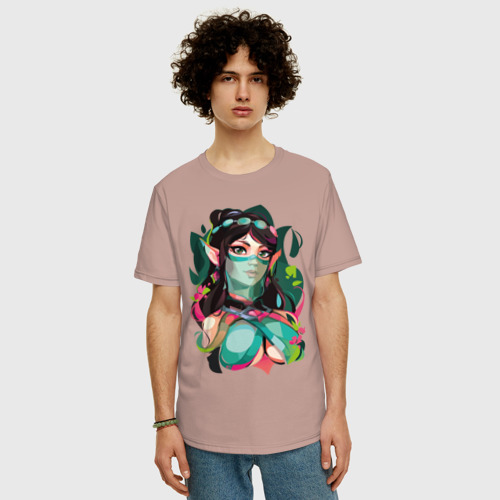 Мужская футболка хлопок Oversize с принтом Инь паладинс, фото на моделе #1