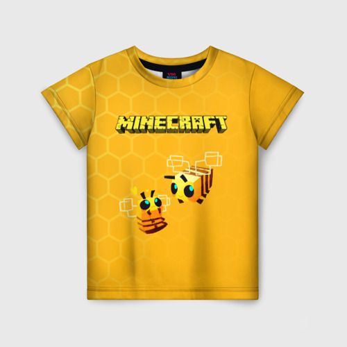 Детская футболка 3D с принтом Minecraft, вид спереди #2