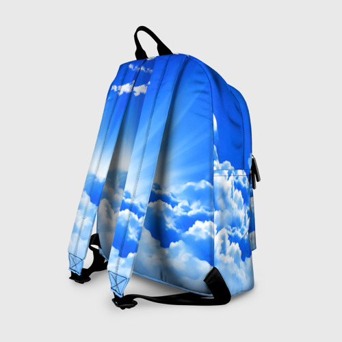 Рюкзак 3D с принтом Кот в облаках, вид сзади #1