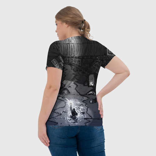 Женская футболка 3D с принтом Lovecraft / Лавкрафт, вид сзади #2