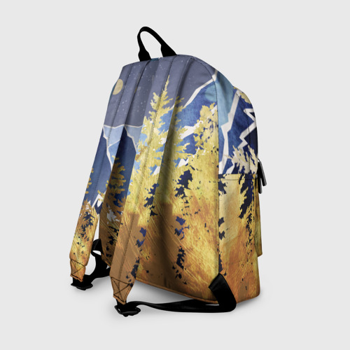 Рюкзак 3D с принтом Золотой лес, вид сзади #1