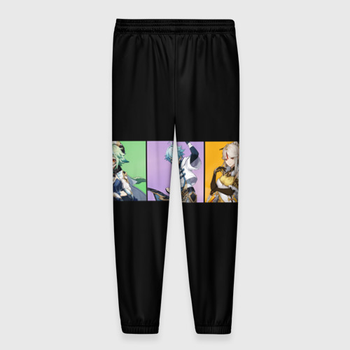 Мужские брюки 3D с принтом Genshin Impact - Полоса, вид сзади #1