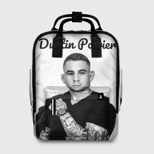 Женский рюкзак 3D с принтом Dustin Poirier, вид спереди #2