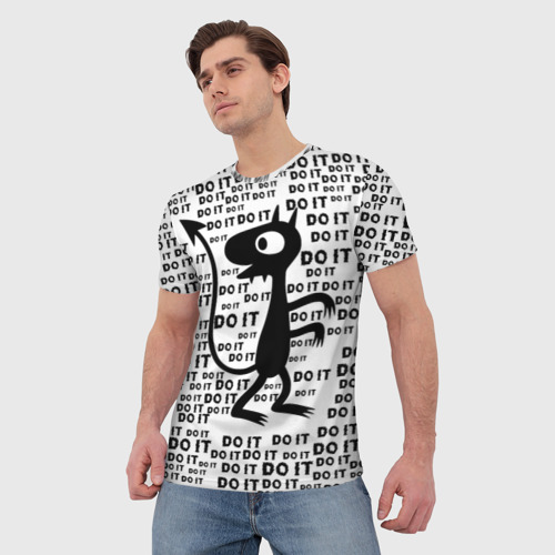 Мужская футболка 3D с принтом Люси, фото на моделе #1