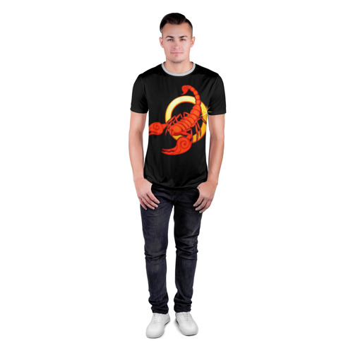 Мужская футболка 3D спортивная с принтом Скорпион, вид сбоку #3