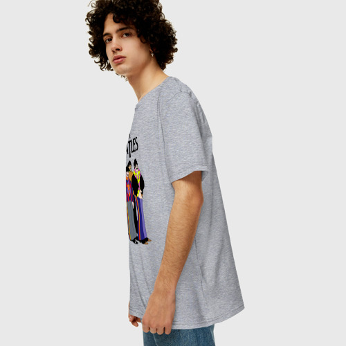 Мужская футболка хлопок Oversize с принтом The Beatles, вид сбоку #3