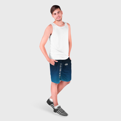 Мужские шорты 3D с принтом INFINITI, фото на моделе #1