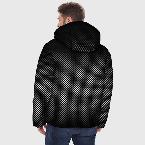 Мужская зимняя куртка 3D с принтом Абстракция точки, вид сзади #2