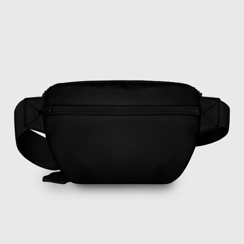 Поясная сумка 3D с принтом Просто черный цвет, вид сзади #1