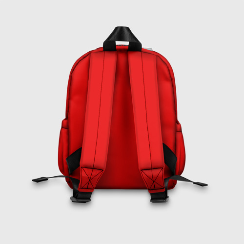 Детский рюкзак 3D с принтом КРАСНАЯ МАСКА, вид сзади #2