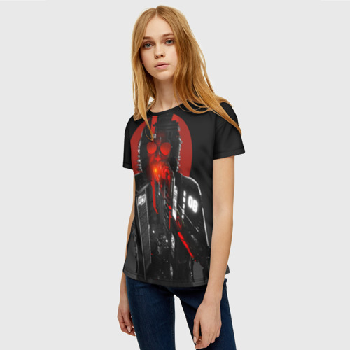 Женская футболка 3D с принтом Cyberpunk 2077 | Джонни, фото на моделе #1