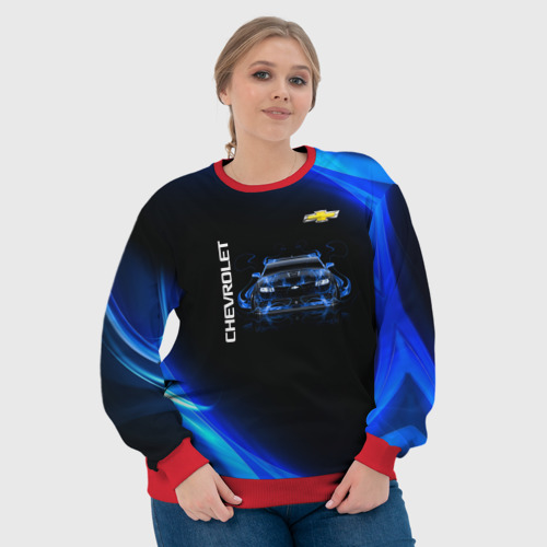 Женский свитшот 3D с принтом Chevrolet, фото #4