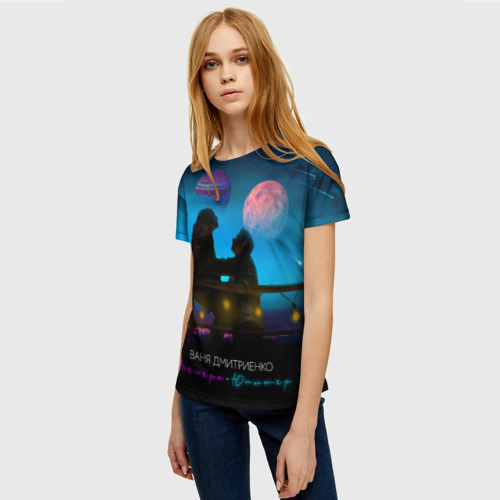 Женская 3D футболка с принтом В Дмитриенко | Венера-Юпитер, фото на моделе #1