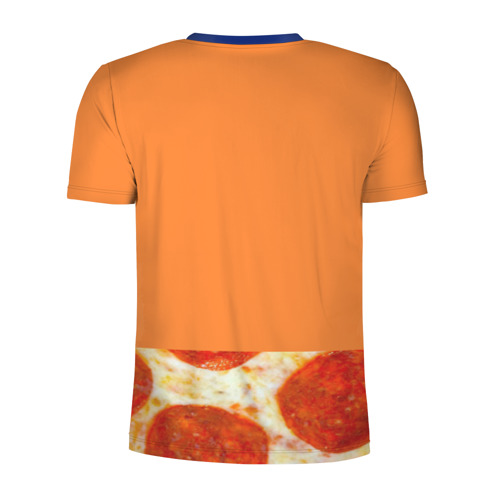 Мужская футболка 3D спортивная с принтом Pizza, вид сзади #1