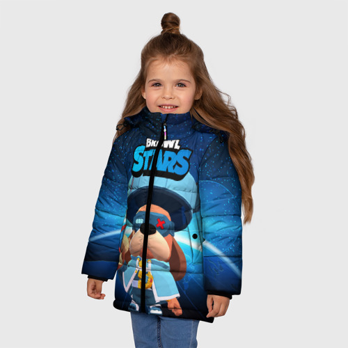Зимняя куртка для девочек 3D с принтом Генерал Гавс Brawl Stars, фото на моделе #1