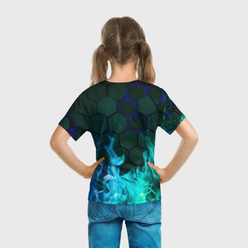 Детская футболка 3D с принтом Dark Lord Spike Brawl Stars, вид сзади #2