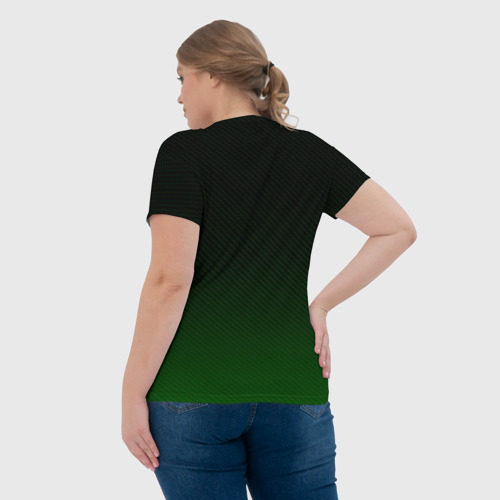 Женская футболка 3D с принтом Шкода РС (Z), вид сзади #2