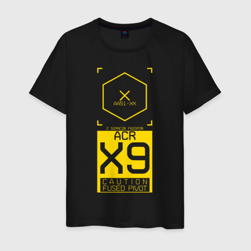 Мужская футболка с принтом ACR X9 Cyberpunk 2077, вид спереди #2