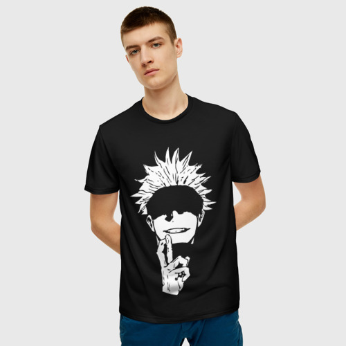 Мужская 3D футболка с принтом Магическая Битва, фото на моделе #1
