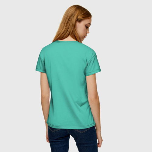 Женская 3D футболка с принтом Авокадо, вид сзади #2