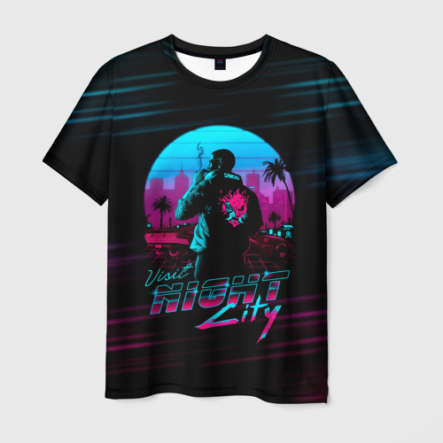 Мужская 3D футболка Cyberpunk 2077 NIGHT CITY