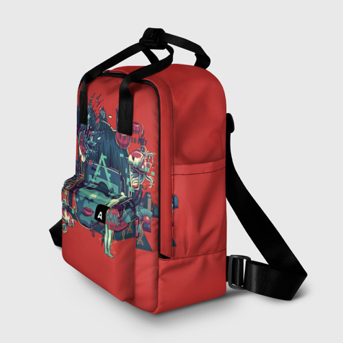 Женский рюкзак 3D с принтом Призрак в доспехах, фото на моделе #1