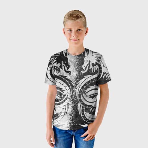 Детская футболка 3D с принтом ДРАКОНЫ | DRAGONS, фото на моделе #1